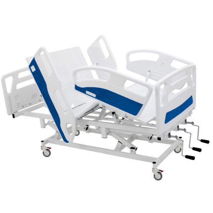 Cama Hospitalar Manual 3 Manivelas Grades em ABS